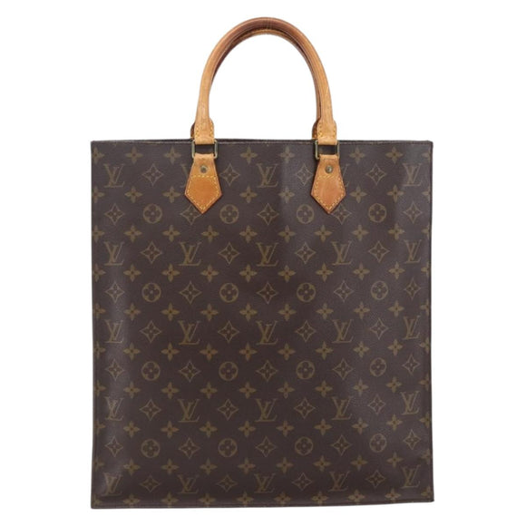 LOUIS VUITTON Monogram Sac Plat Hand Bag M51140 LV Auth 170063