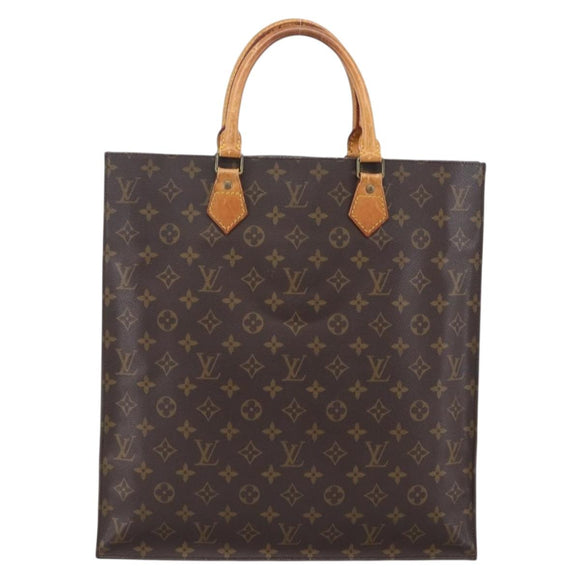 LOUIS VUITTON Monogram Sac Plat Hand Bag M51140 LV Auth 170063
