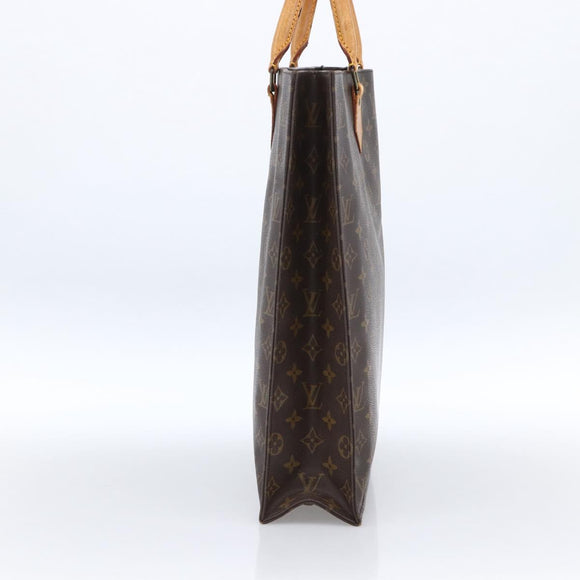 LOUIS VUITTON Monogram Sac Plat Hand Bag M51140 LV Auth 170063