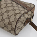 GUCCI GG Supreme Web Sherry Line Tasche PVC Beige Gold 72 02 005 Auth 170066-14