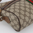 GUCCI GG Supreme Web Sherry Line Tasche PVC Beige Gold 72 02 005 Auth 170066-15
