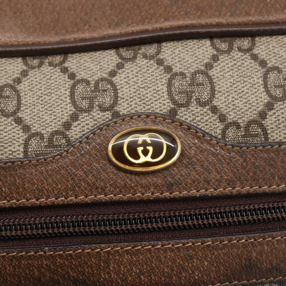 GUCCI GG Supreme Web Sherry Line Tasche PVC Beige Gold 72 02 005 Auth 170066