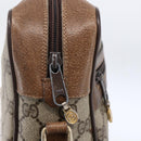 GUCCI GG Supreme Web Sherry Line Tasche PVC Beige Gold 72 02 005 Auth 170066-9