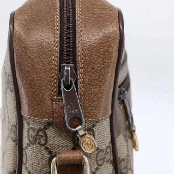 GUCCI GG Supreme Web Sherry Line Tasche PVC Beige Gold 72 02 005 Auth 170066