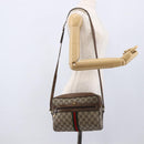 GUCCI GG Supreme Web Sherry Line Tasche PVC Beige Gold 72 02 005 Auth 170066-24