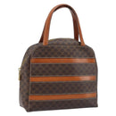 CELINE Macadam Canvas Hand Bag PVC Leather Brown Gold Auth 170069-1