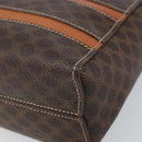 CELINE Macadam Canvas Hand Bag PVC Leather Brown Gold Auth 170069-9