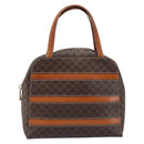 CELINE Macadam Canvas Hand Bag PVC Leather Brown Gold Auth 170069-13