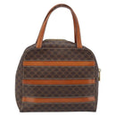 CELINE Macadam Canvas Hand Bag PVC Leather Brown Gold Auth 170069-2