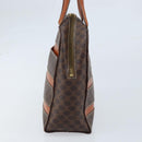 CELINE Macadam Canvas Hand Bag PVC Leather Brown Gold Auth 170069-3