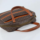 CELINE Macadam Canvas Hand Bag PVC Leather Brown Gold Auth 170069-6