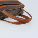 CELINE Macadam Canvas Hand Bag PVC Leather Brown Gold Auth 170069-7