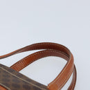 CELINE Macadam Canvas Hand Bag PVC Leather Brown Gold Auth 170069-8