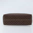 CELINE Macadam Canvas Hand Bag PVC Leather Brown Gold Auth 170069-5