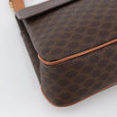 CELINE Macadam Canvas Hand Bag PVC Leather 2way Brown Gold Auth 170070-16