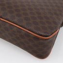 CELINE Macadam Canvas Hand Bag PVC Leather 2way Brown Gold Auth 170070-17