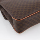 CELINE Macadam Canvas Hand Bag PVC Leather 2way Brown Gold Auth 170070-18