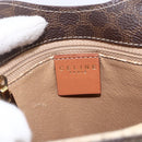 CELINE Macadam Canvas Hand Bag PVC Leather 2way Brown Gold Auth 170070-19