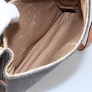 CELINE Macadam Canvas Hand Bag PVC Leather 2way Brown Gold Auth 170070-24