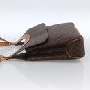 CELINE Macadam Canvas Hand Bag PVC Leather 2way Brown Gold Auth 170070-3
