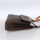CELINE Macadam Canvas Hand Bag PVC Leather 2way Brown Gold Auth 170070-4