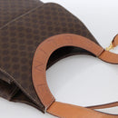 CELINE Macadam Canvas Hand Bag PVC Leather 2way Brown Gold Auth 170070-6