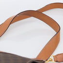 CELINE Macadam Canvas Hand Bag PVC Leather 2way Brown Gold Auth 170070-8