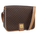 CELINE Macadam Canvas Umhängetasche PVC Leder Braun Gold Auth 170071-1