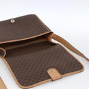 CELINE Macadam Canvas Umhängetasche PVC Leder Braun Gold Auth 170071-15