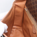 CELINE Macadam Canvas Umhängetasche PVC Leder Braun Gold Auth 170071-19