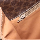 CELINE Macadam Canvas Umhängetasche PVC Leder Braun Gold Auth 170071-20