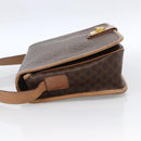 CELINE Macadam Canvas Umhängetasche PVC Leder Braun Gold Auth 170071-4