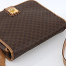 CELINE Macadam Canvas Umhängetasche PVC Leder Braun Gold Auth 170071-6