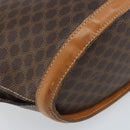 CELINE Macadam Canvas Tote Bag PVC Leather Brown Gold Auth 170072-13