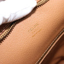 CELINE Macadam Canvas Tote Bag PVC Leather Brown Gold Auth 170072-16