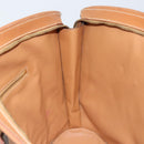 CELINE Macadam Canvas Tote Bag PVC Leather Brown Gold Auth 170072-18
