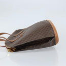 CELINE Macadam Canvas Tote Bag PVC Leather Brown Gold Auth 170072-5