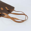 CELINE Macadam Canvas Tote Bag PVC Leather Brown Gold Auth 170072-7