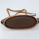 CELINE Macadam Canvas Tote Bag PVC Leather Brown Gold Auth 170072-9