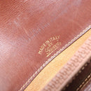 GUCCI Shoulder Bag Leather Brown Gold Auth 170074-19