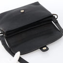 GUCCI Horsebit Shoulder Bag Leather Black Gold Auth 170075-10