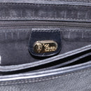 GUCCI Horsebit Shoulder Bag Leather Black Gold Auth 170075-17