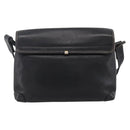 GUCCI Horsebit Shoulder Bag Leather Black Gold Auth 170075-2