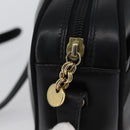 Salvatore Ferragamo Vala Shoulder Bag Leather Black Gold Auth 170076-10