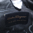 Salvatore Ferragamo Vala Shoulder Bag Leather Black Gold Auth 170076-12