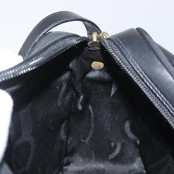Salvatore Ferragamo Vala Shoulder Bag Leather Black Gold Auth 170076