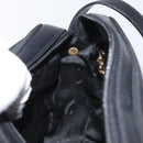 Salvatore Ferragamo Vala Shoulder Bag Leather Black Gold Auth 170076-19