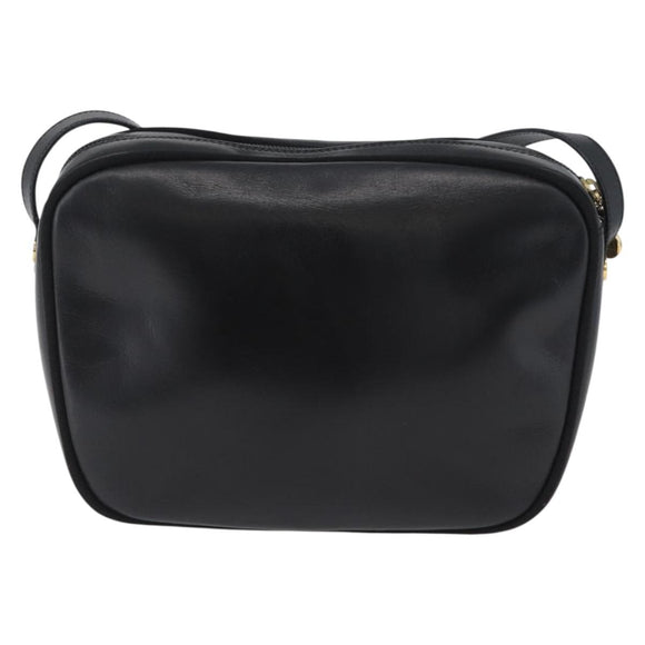 Salvatore Ferragamo Vala Shoulder Bag Leather Black Gold Auth 170076