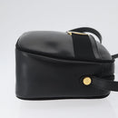 Salvatore Ferragamo Vala Shoulder Bag Leather Black Gold Auth 170076-3