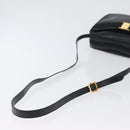 Salvatore Ferragamo Vala Shoulder Bag Leather Black Gold Auth 170076-7